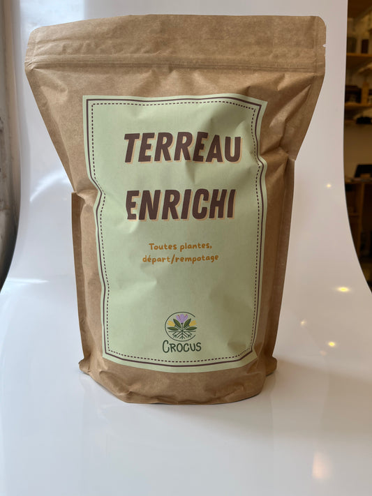Terreau enrichi et vivant